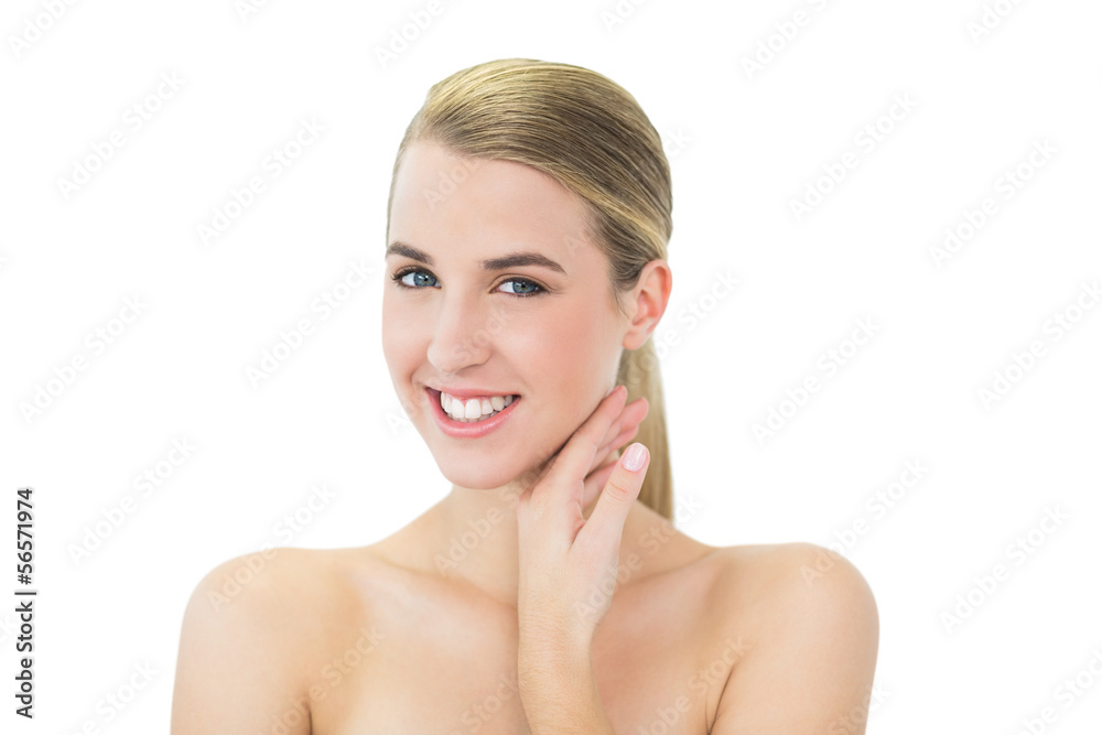 Smiling attractive blonde posing Smiling attractive blonde posing
