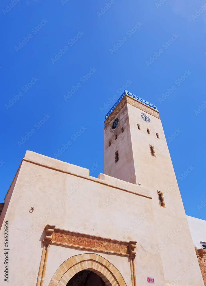 Clock tower in Essaouira, Morocco