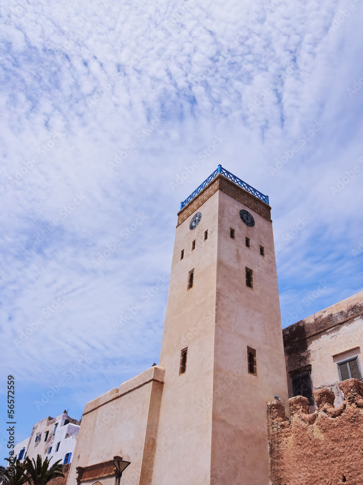 Clock tower in Essaouira, Morocco