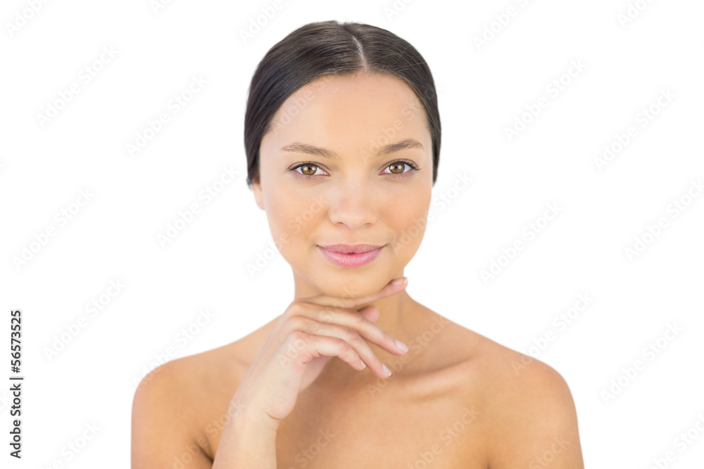 Peaceful bare brunette posing Peaceful bare brunette posing