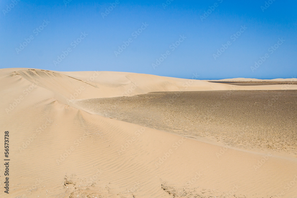 Sand dunes of desert of desert
