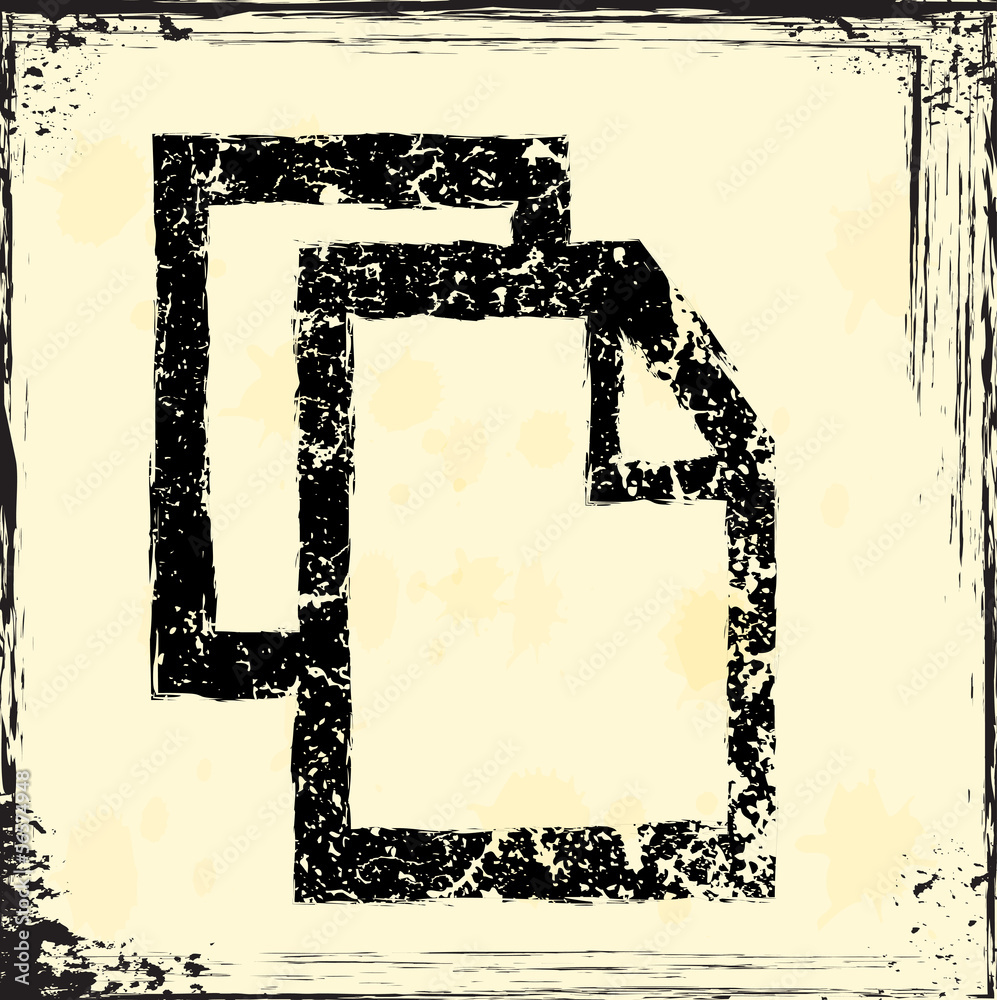 Grunge copy paste icon