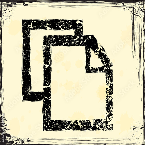 Grunge copy paste icon