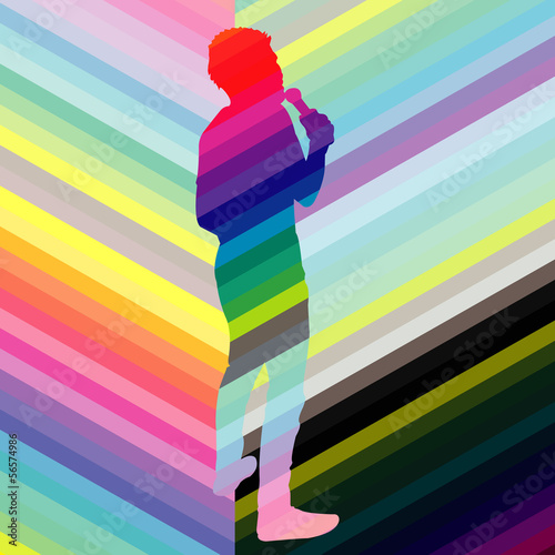 singer colorful vector