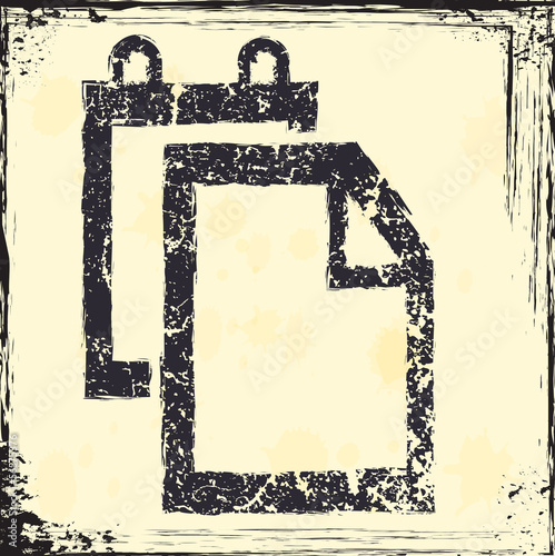 Grunge copy paste icon