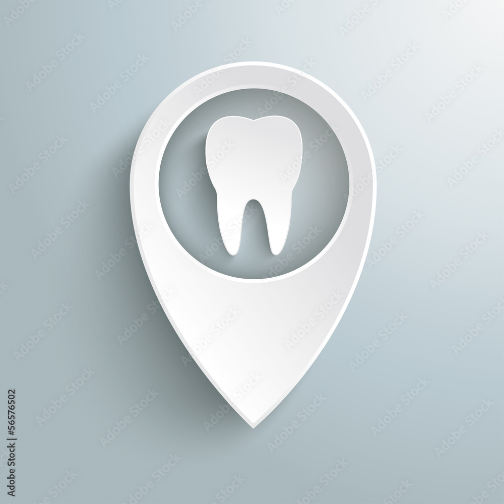 White Location Marker Tooth PiAd White Location Marker Tooth PiAd