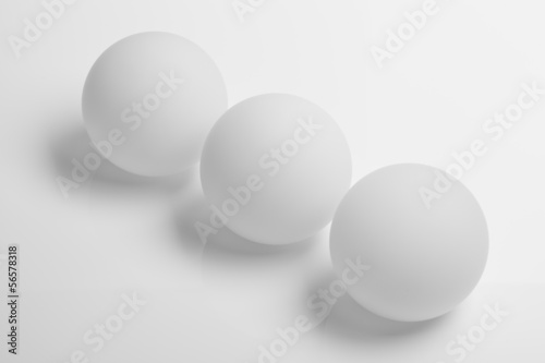 Matte white spheres