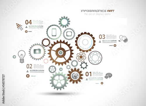 Infographics and High Tech background for business