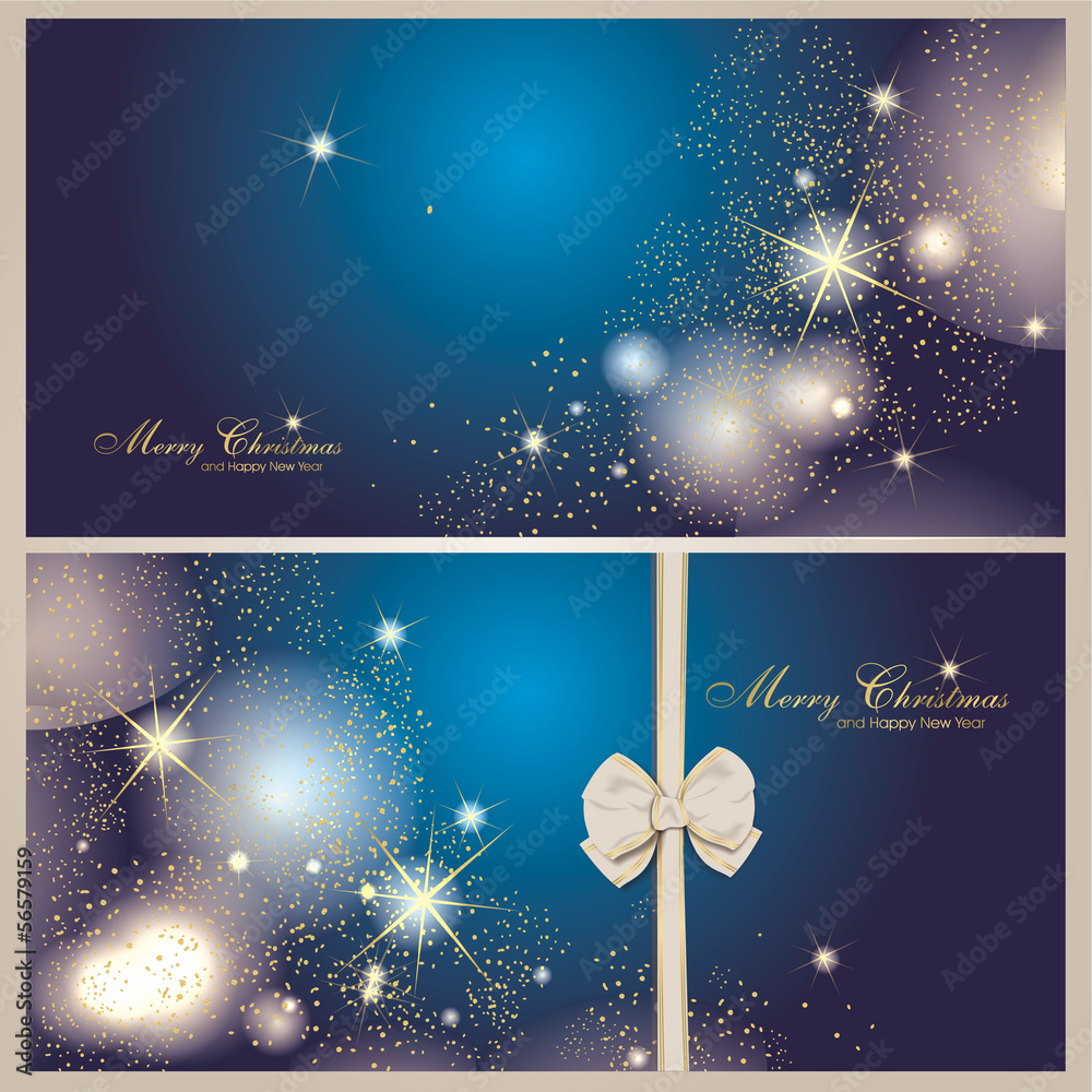 Set mit 2 Weihnachtskarten in blau Set mit 2 Weihnachtskarten in blau