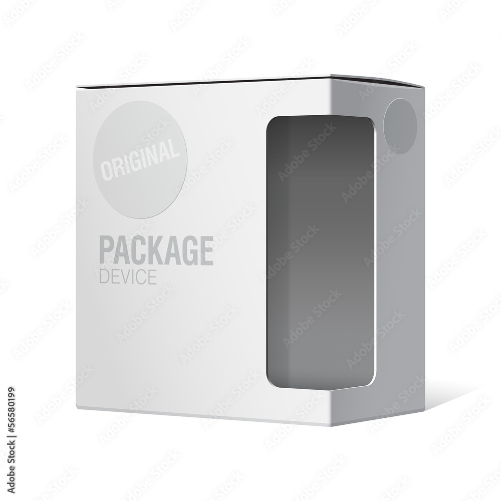 Realistic Package Cardboard. Vector illustration Realistic Package Cardboard. Vector illustration