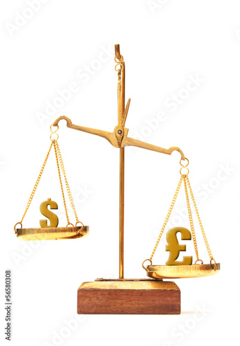 Currency value dollar and p...