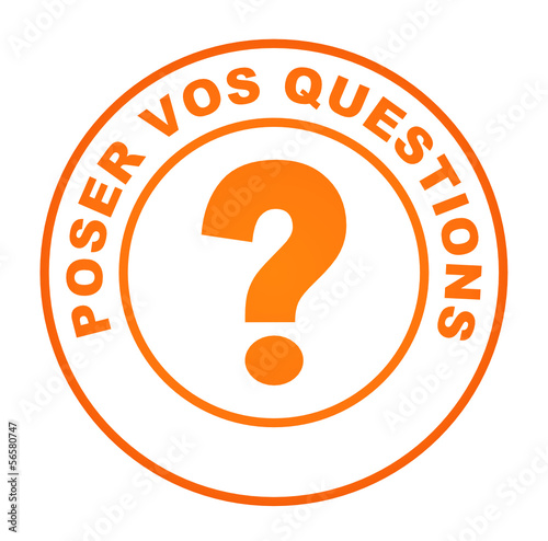 poser vos questions sur bouton web orange