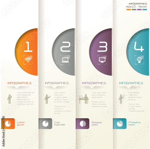 Infographics vector design template.