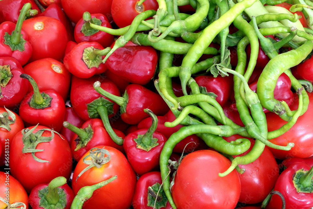 Peppers and tomatoes Peppers and tomatoes