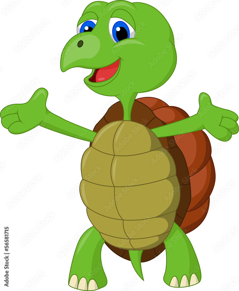 Fototapeta premium Cute turtle presenting