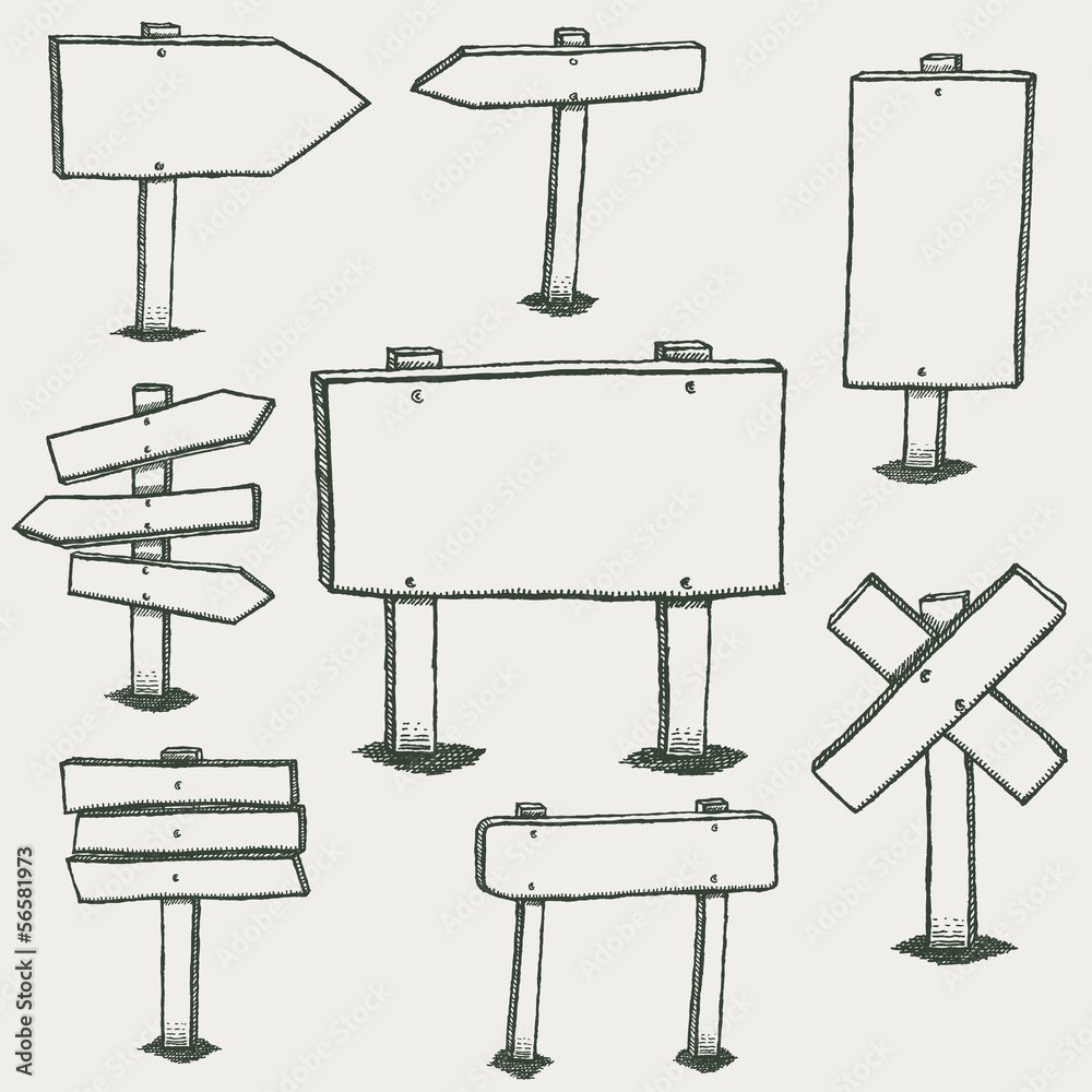 Doodle Wood Signs And Direction Arrows Doodle Wood Signs And Direction Arrows