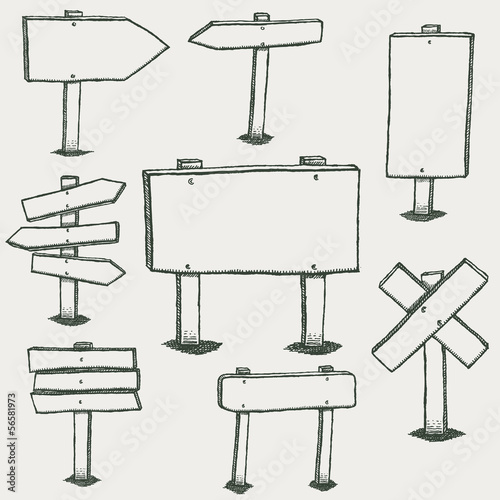 Doodle Wood Signs And Direction Arrows
