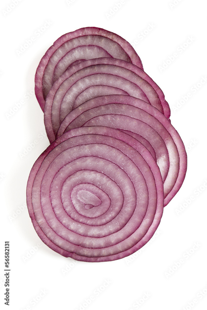 slices of red onion slices of red onion