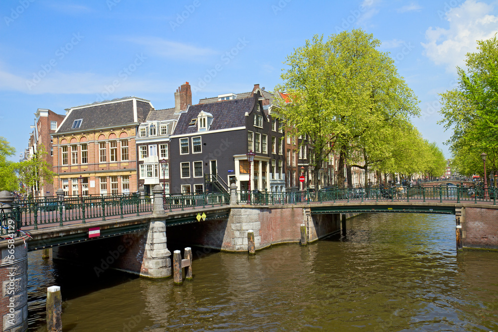 bridges of canal ring in Amsterdam
