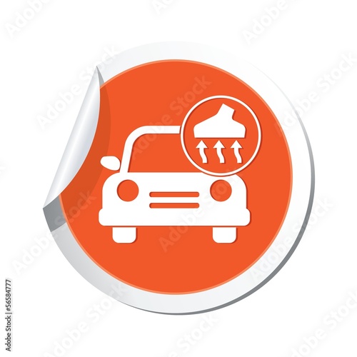 Car service. Car with vacuum cleaner icon