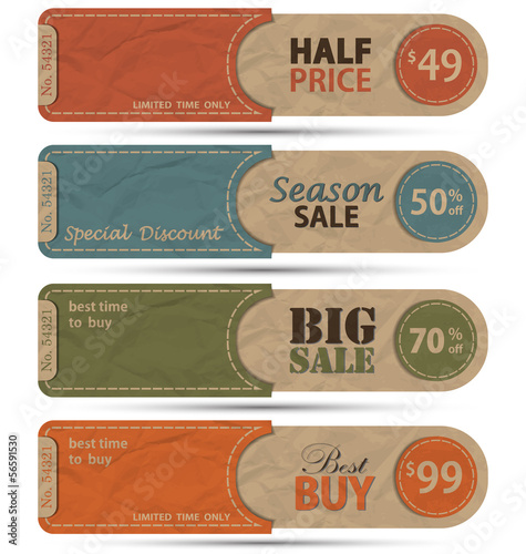 Sale Tags Design Vector