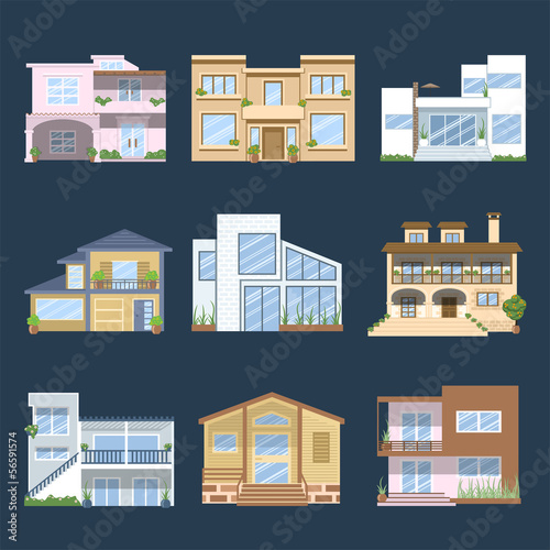 Casas con bonitos colores y diseños