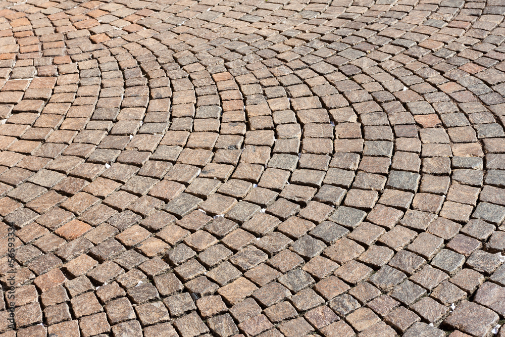 The stone pavement as the background