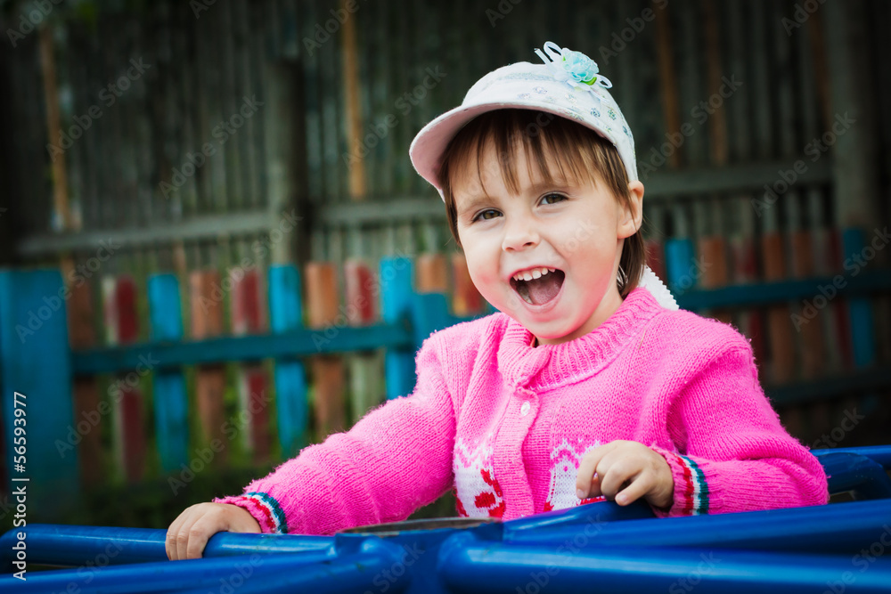 Happy little child. Happy little child.
