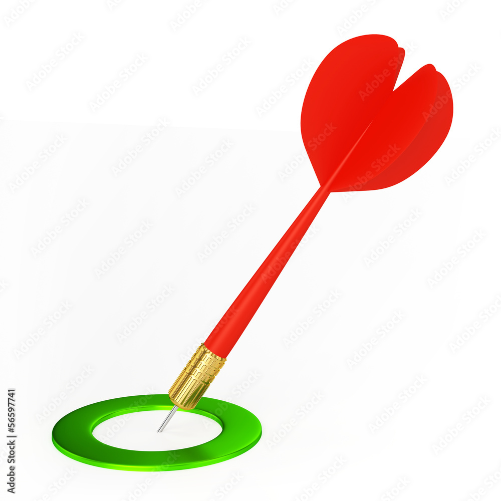 Dart On Green Target Dart On Green Target