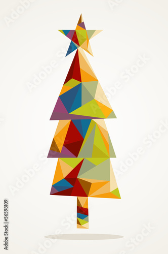 Merry Christmas trendy tree composition EPS10 file.