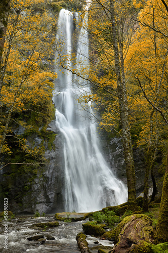 Vilagocende waterfall  A Fonsagrada  Galicia  Spain