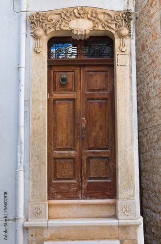 Wooden door. Conversano. Puglia. Italy.