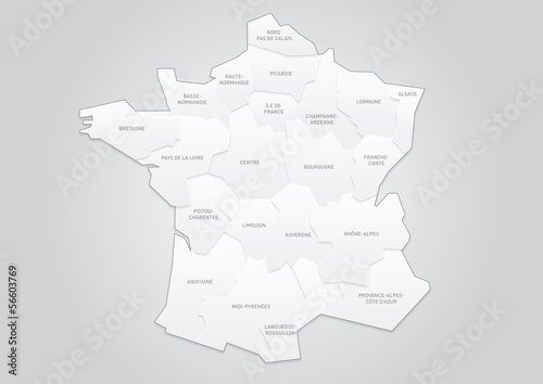FRANCE CARTE REGIONS