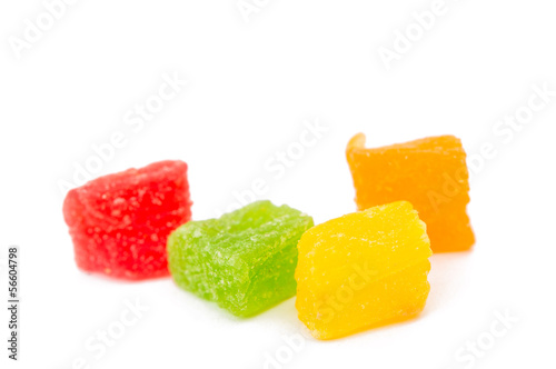 candied fruit isolated