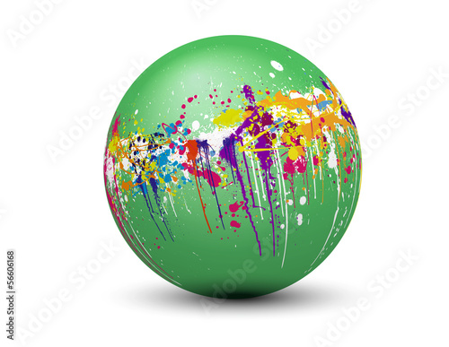 sphère taches couleurs