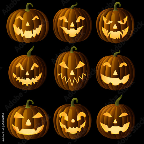 Set of Jack O Lanterns