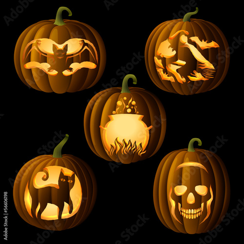 Set of original Jack O Lanterns
