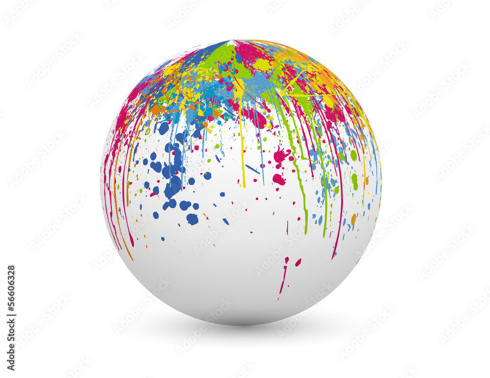sphère taches de couleur