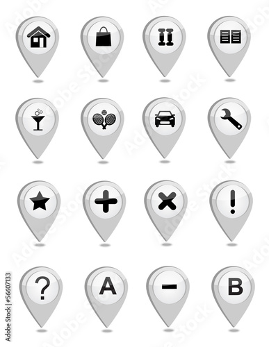 Free Download GPS Map Icons vector eps 10 on white background - GFXLoad