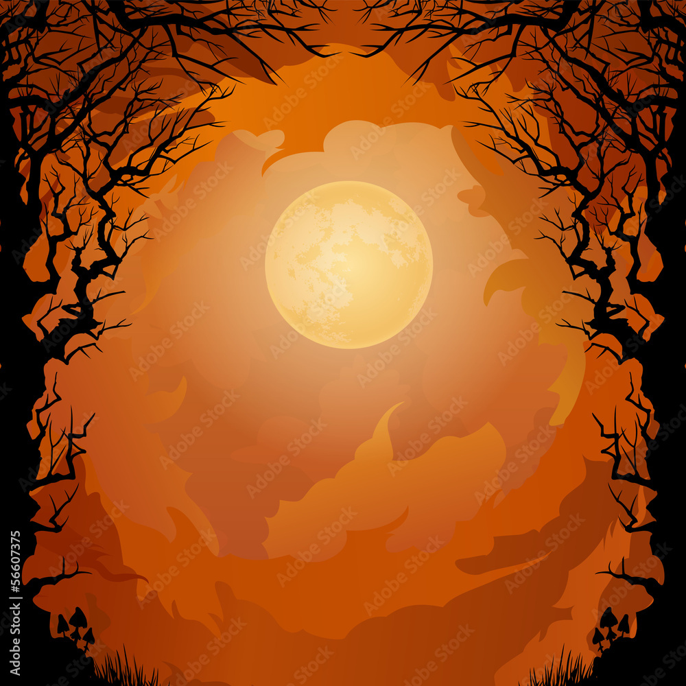 Moonlight Halloween background Moonlight Halloween background