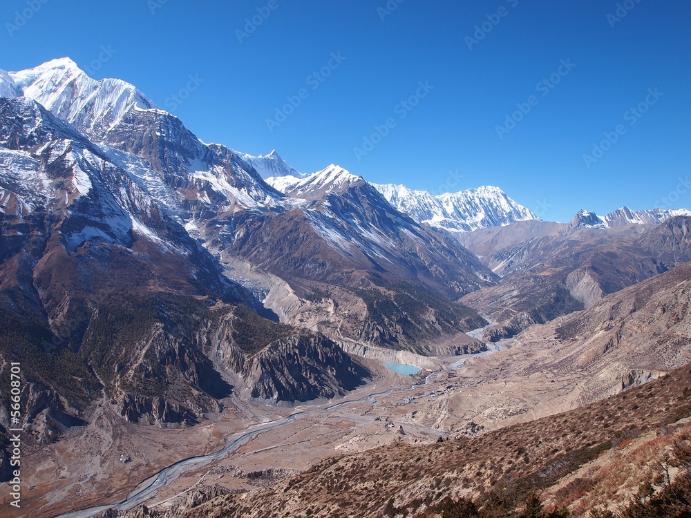 Valley in Himalayas, Nepal