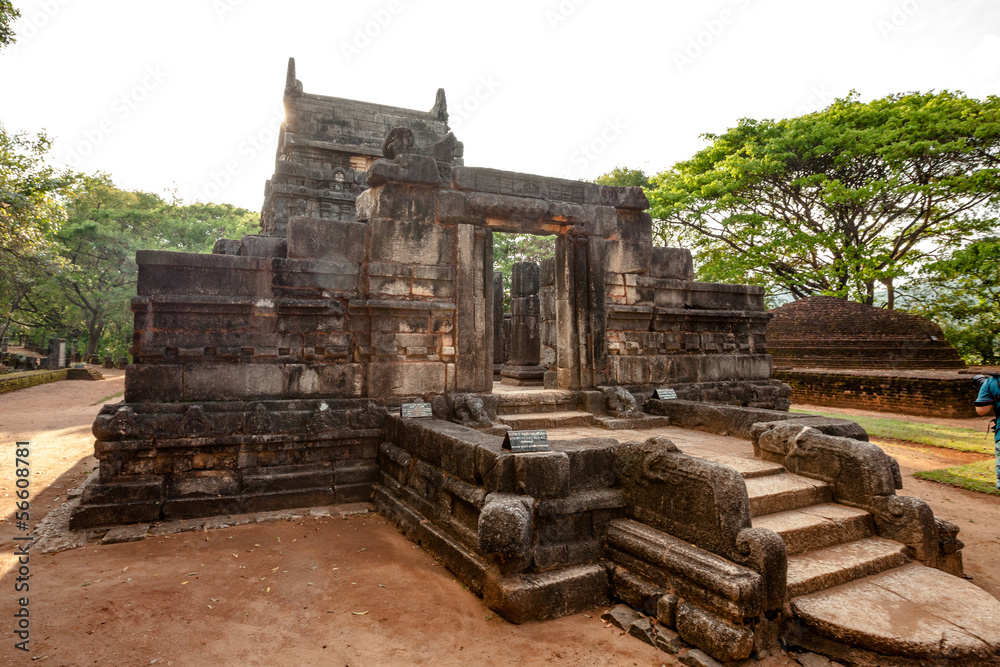 Nalanda Gedige,  ancient complete stone building near Matale, Sr