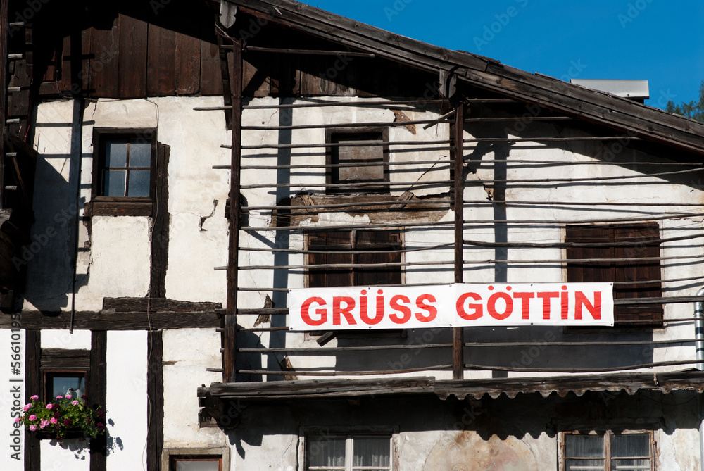 Grüss Göttingen-subscribed, the old Austrian house Grüss Göttingen-subscribed, the old Austrian house
