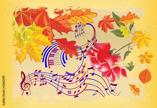 Fototapeta jesienna muzyka
