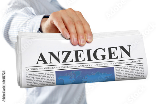 Zeitung mit Anzeigen