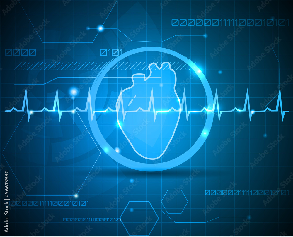 Anatomy of heart wallpaper Stock Vector | Adobe Stock