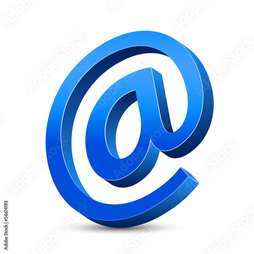 blue email icon 3d