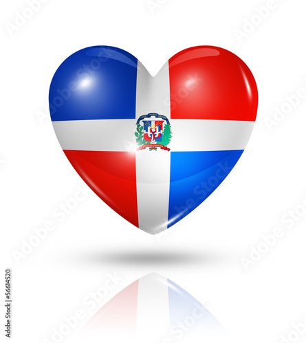 Love Dominican Republic  heart flag icon