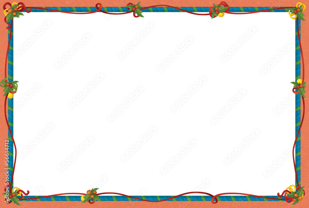 The christmas frame - border - illustration The christmas frame - border - illustration