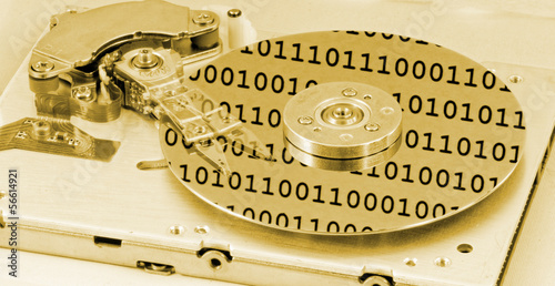 Foto Internals of a computer harddrive